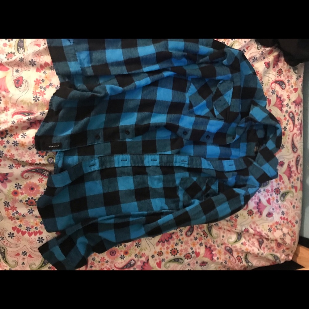 Blue crown flannel